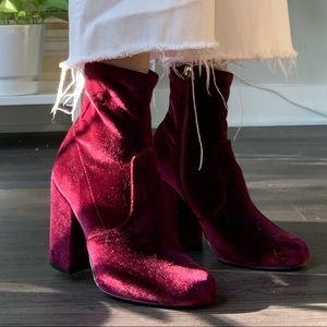 Velvet Steve Madden Booties